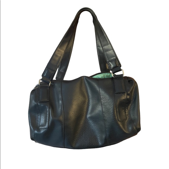 MATT By NAT & MATT Vegan Leather Shoulder Bag Black - Picture 2 of 4